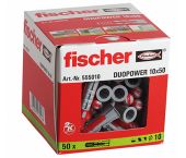 Fischer 555010 DuoPower Universele pluggen - 10 x 50mm (50st)