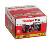 Fischer 555008 DuoPower Universele pluggen - 8 x 40mm (100st)