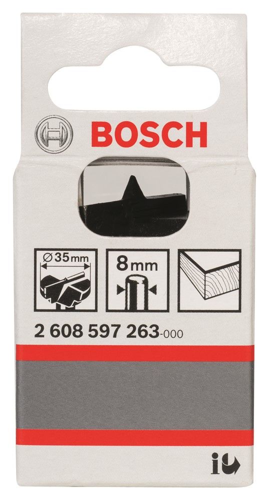 Bosch 2608597261 MÃ¨che pour charniÃ¨res invisibles en acier Ã  outils sans taillants en carbure Ã˜ 26 mm Longueur 56 mm 