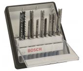 Bosch 2607010542 - Set 10 pièces lame de scie sauteuse Robust Line Wood and Metal, T244D; T144D; T101AO; T101B; T101AOF; T101BF; T118EOF; T118AF; T118BF; T12Set 3 pièces