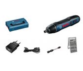 Bosch 06019H2101 - Visseuse sans fil Bosch GO 2.0 Cable USB, adapteur, set d'embouts 25 pièces L-Boxx Mini